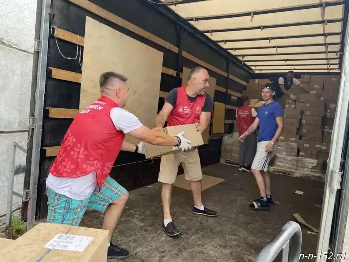 Residents of Nizhny Novgorod sent 10 tons of humanitarian aid to the Kursk region.