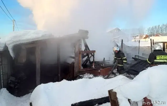 В Нижегородской области сгорели курятник и баня.