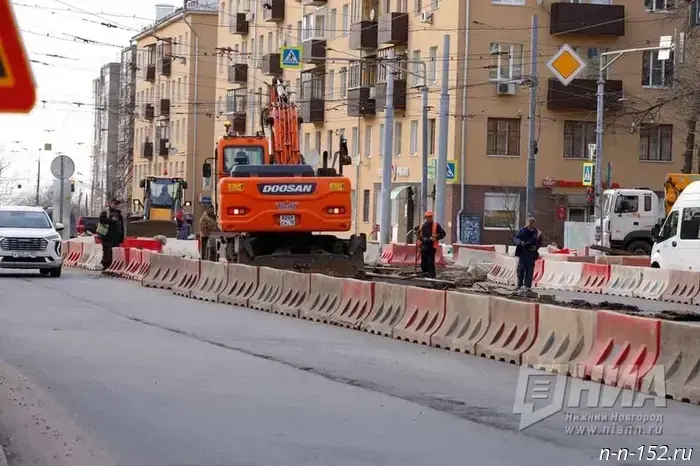 В Нижнем Новгороде на Ошарской начнётся капитальный ремонт трамвайных путей.