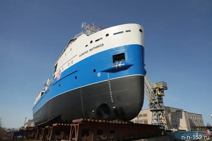 Краболов "Капитан Житников" опустили на воду в Нижегородской области.