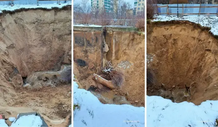 The mayor's office has stepped up monitoring of ground subsidence on Zarechny Boulevard.