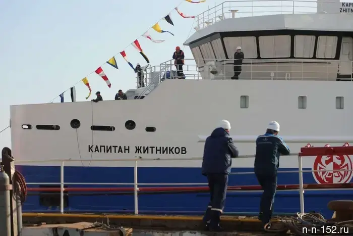 Краболов "Капитан Житников" опустили на воду в Нижегородской области.