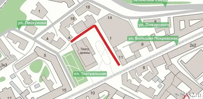 In Nizhny Novgorod, traffic will be temporarily restricted near Teatralnaya Square.
