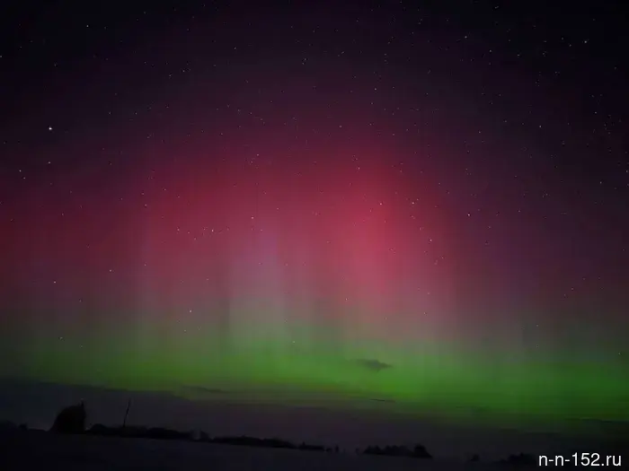 The Northern Lights were seen by Nizhny Novgorod residents on the night of March 21.