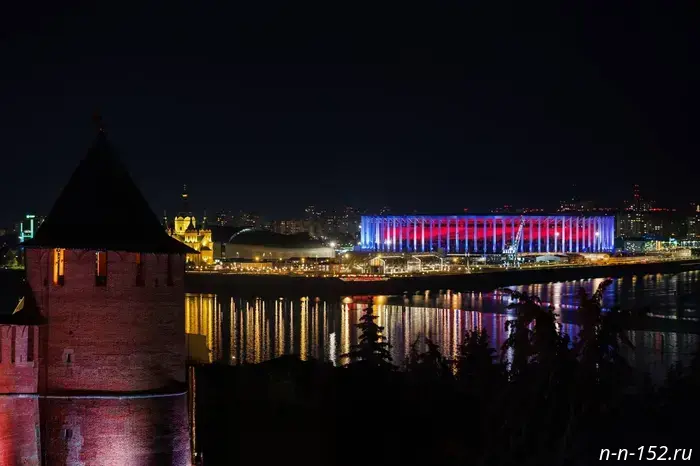 In Nizhny Novgorod, the architectural lighting of the football stadium on the Strelka has been redesigned.