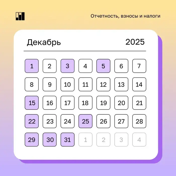 The SME Corporation published a calendar for entrepreneurs for December 2025.