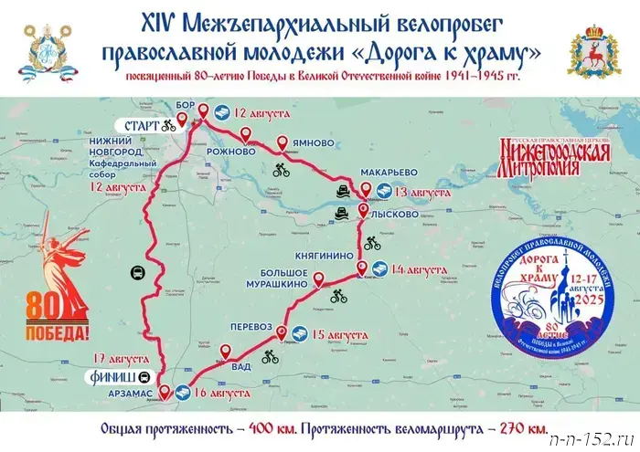 Residents of Nizhny Novgorod are invited to take part in a week-long Orthodox bike ride.