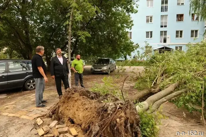 Ураганный ветер отключил электроснабжение в домах Дзержинска.