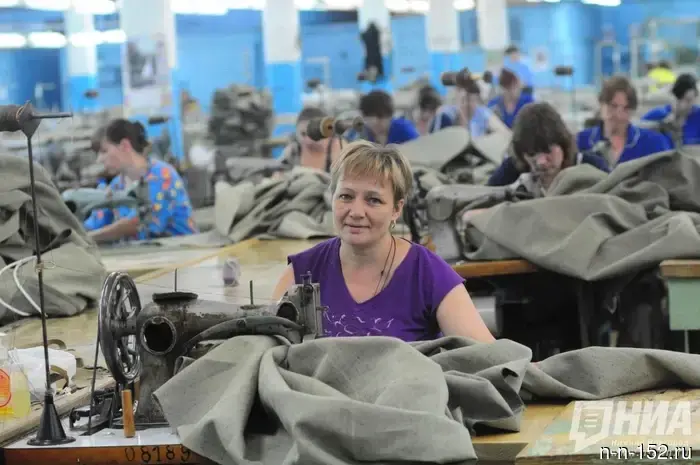 Производство одежды в Нижегородской области увеличилось почти на 47%.
