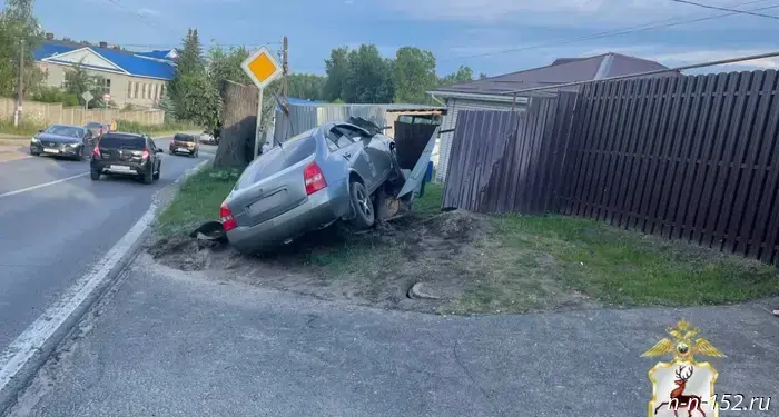 The rightsless hooligan "plowed through" the fence in Pavlovsky district.