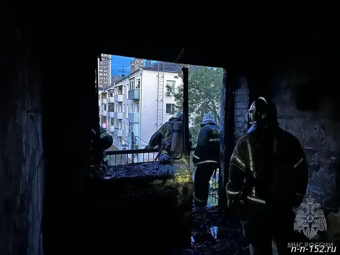35-летнего мужчину из Нижнего Новгорода вытащили из огня в квартире на улице Вольской.