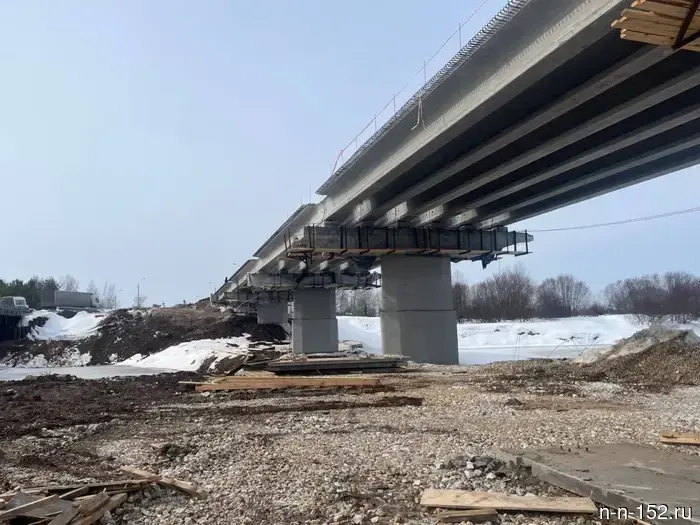 The readiness of the bridge over Tyosha has exceeded 50%.