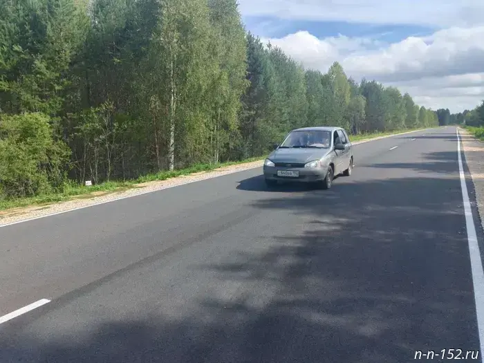 The road connecting the Voskresensky and Krasnobakovsky districts was repaired as part of a national project.