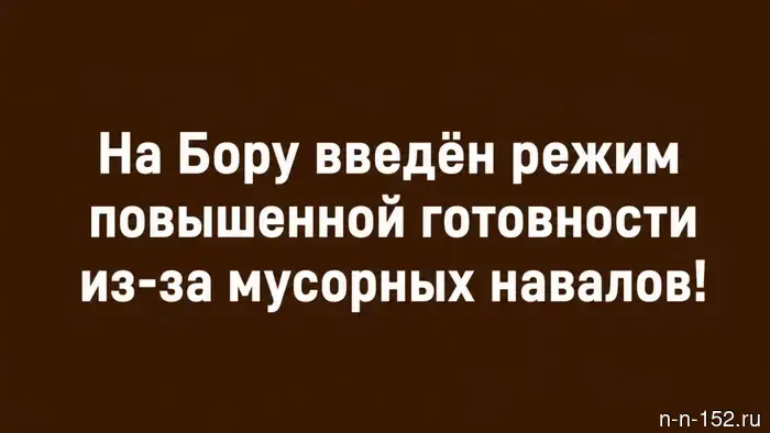 В Борском районе установлен режим повышенной готовности в связи с накоплением мусора.