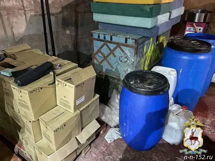 A garage drug laboratory was shut down in Nizhny Novgorod.