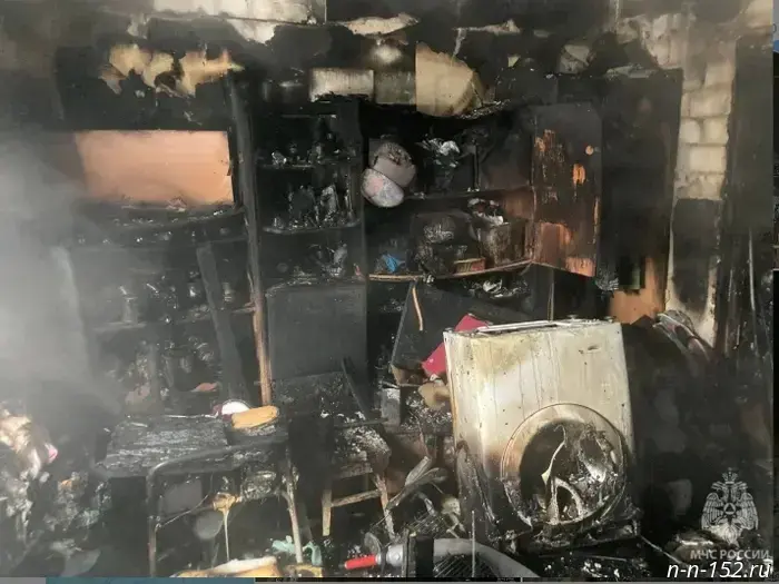 A major fire broke out in Bor, Nizhny Novgorod Oblast, on January 7.