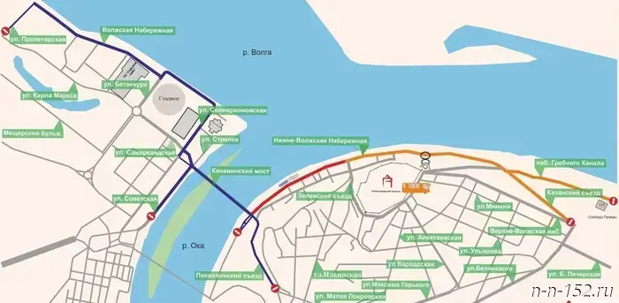 In Nizhny Novgorod, vehicle traffic will be temporarily suspended due to the organization of sports events.
