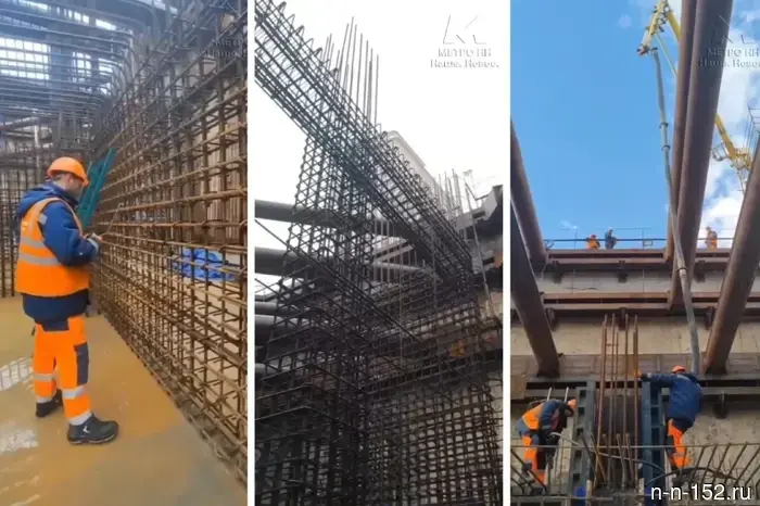 Метростроители создают основную конструкцию станционного комплекса на площади Свободы.
