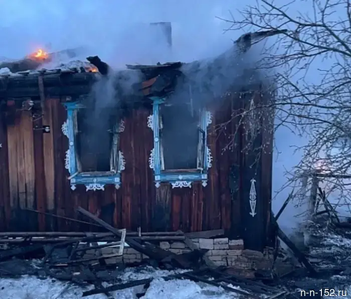 В Арзамасе в результате пожара в частном доме погибли два человека.