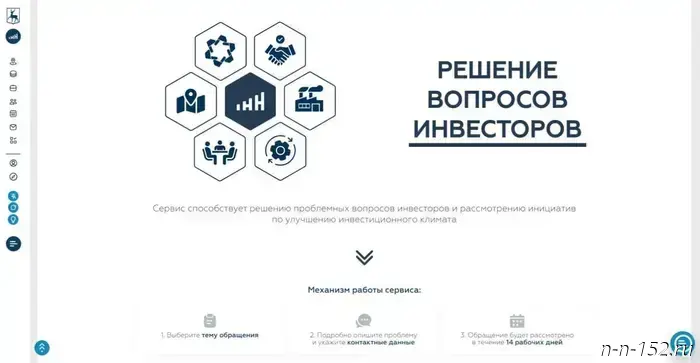 The "Investor Issues Resolution" service is now available on the websites of the municipal administrations of the Nizhny Novgorod Region.