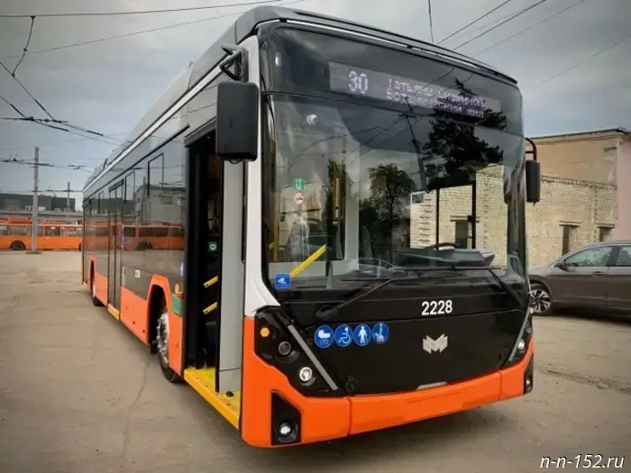 Another trolleybus was delivered to the Nizhny Novgorod depot for testing.