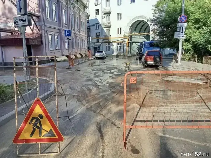 В районе Большой Покровской в Нижнем Новгороде возник потоп.