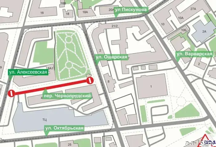 Vehicle access to Chernoprudsky Lane has been restricted until September 31.