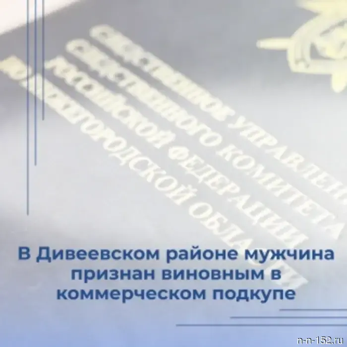 В Дивеевском районе мужчину признали виновным в коммерческом взяточничестве.