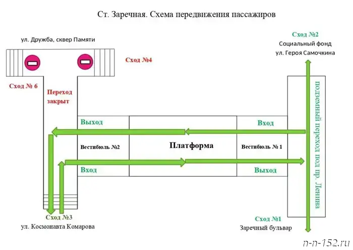 Exit No. 3 at Zarechnaya metro station will reopen after repairs on November 19.