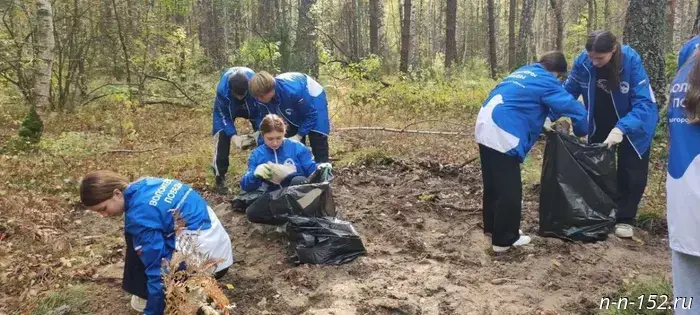 Participants in the eco-cleanup collected 120 cubic meters of trash in the Bor forests.