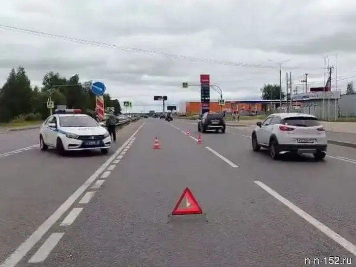 A motorcyclist knocked down a 71-year-old woman in Nizhny Novgorod.