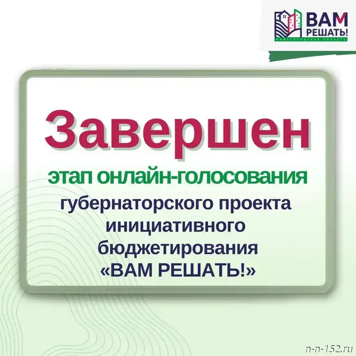 More than 670,000 Nizhny Novgorod residents participated in the public vote within the governor's project "You Decide!"