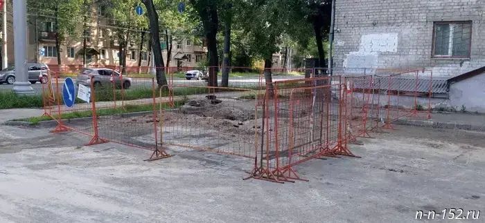 Nizhny Novgorod Vodokanal repaired the ground collapse on Beketova Street
