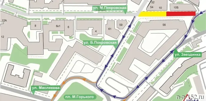 Traffic is restricted on the section of Malaya Pokrovskaya Street until August 15.