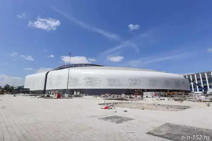 The ice arena on Strelka will be completed by the end of the year.