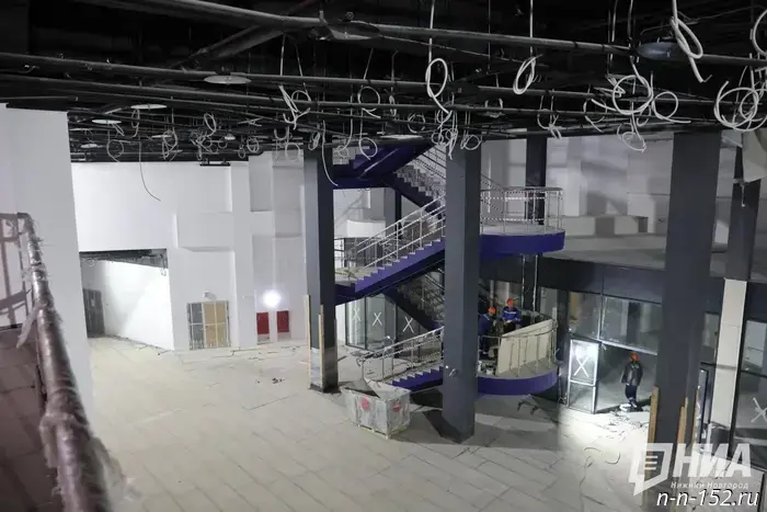 New photos from the construction site of the Ice Palace in Nizhny Novgorod have been published.