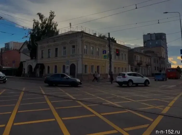 "Waffle" markings were applied on Ilyinskaya in Nizhny Novgorod.