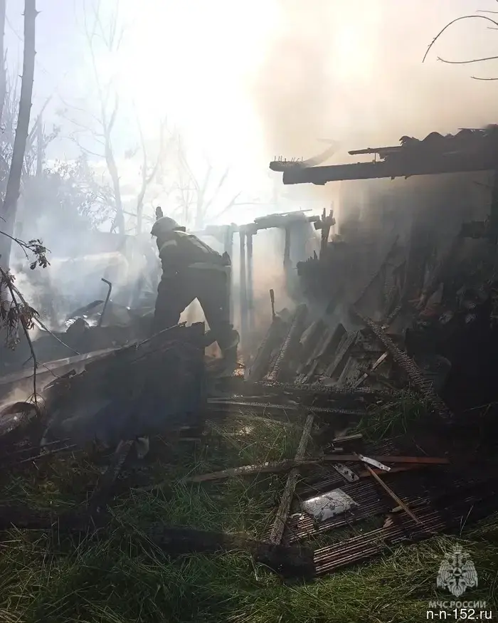 The barn block burned down in the Lukoyanovsky district.