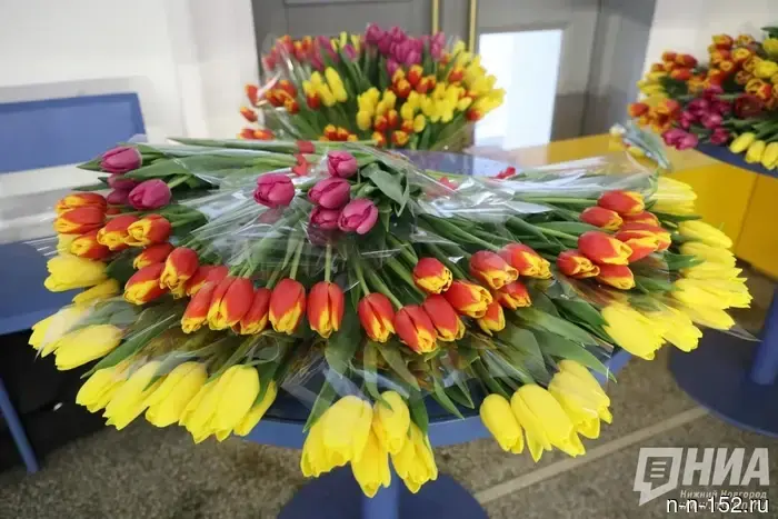 A Nizhny Novgorod resident stole flowers from a store and gave them to passersby - video