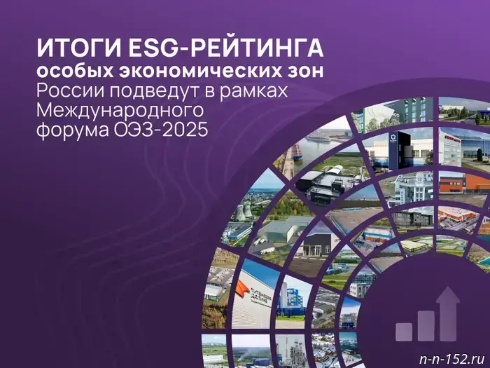 Итоги ESG-рейтинга особых экономических зон России будут объявлены на форуме в Нижнем Новгороде.