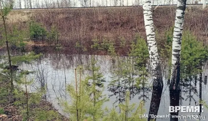 The low-water bridge was flooded between the settlements of Starye and Novoye Shcherbino.