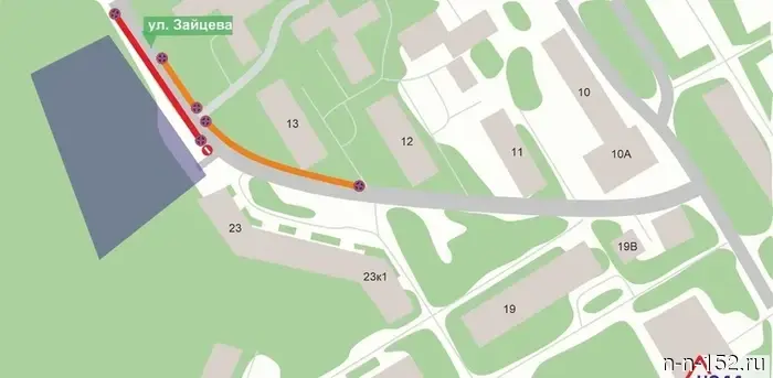 Restrictions on stopping and parking of vehicles will be introduced on a section of Zaitsev Street in Nizhny Novgorod.