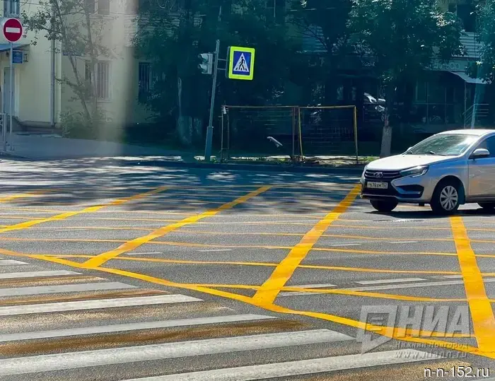 На площади Лядова в Нижнем Новгороде будет выполнена вафельная разметка.