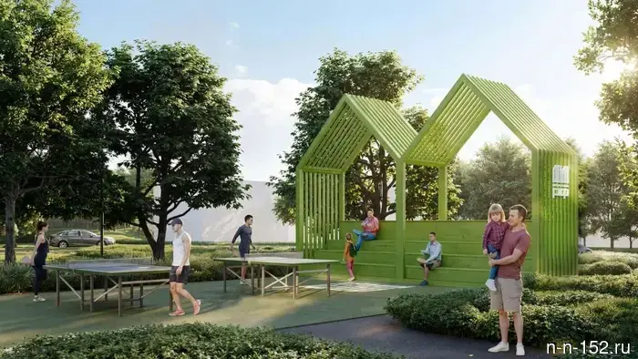 A new square with a bridge and an amphitheater will appear in Novinki in 2027.