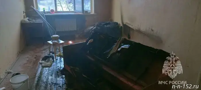 В Нижегородской области в результате пожара, связанного с курением, пострадали мужчина и женщина.